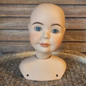 Bell Ceramics Doll Head Bust 1989 MD 2651 Doll Making Replacement Parts Bisque